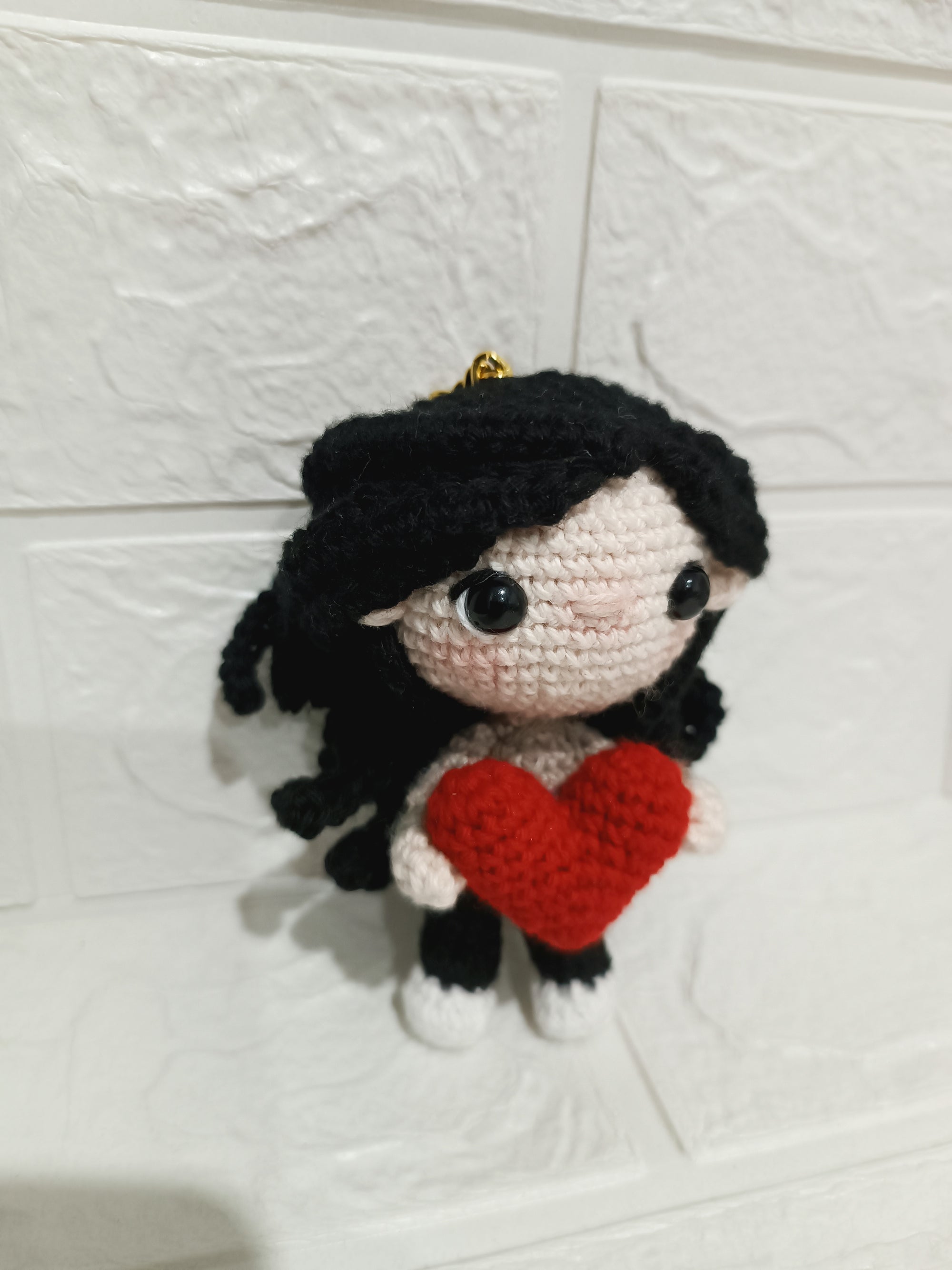 Llavero crochet personalizado 8cm