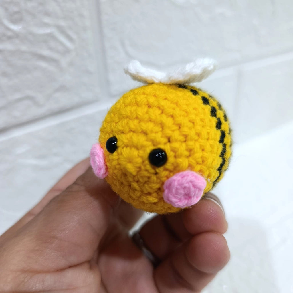 Llavero Abejas Medianas Tejido en Crochet