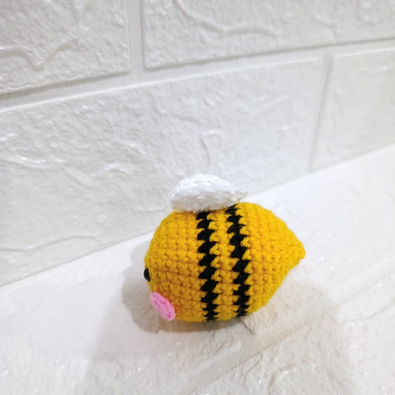 Llavero Abejas Medianas Tejido en Crochet