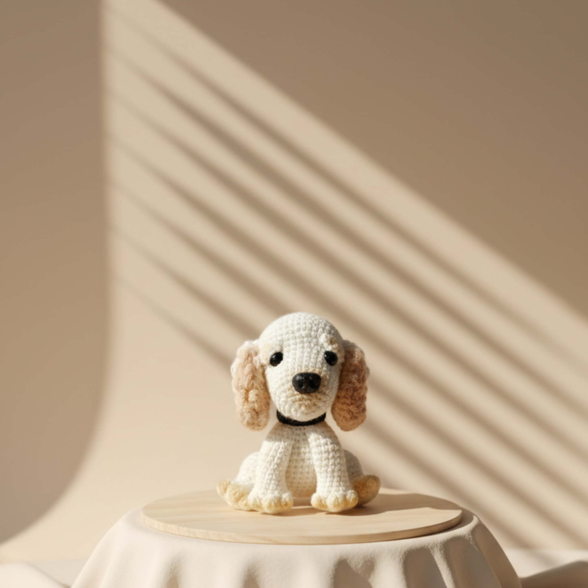 Amigurumi de mascota cocker tejido a crochet 12 cm