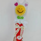Girasol Tejido con Carita Feliz - Amigurumi Decorativo