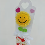 Girasol Tejido con Carita Feliz - Amigurumi Decorativo