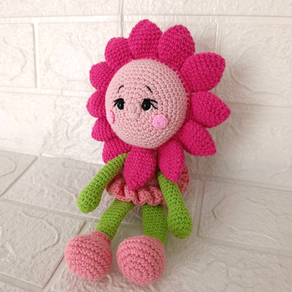 Hada Flor Crochet - Muñeca Artesanal Tejida a Mano