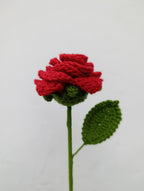 Rosa Amarilla Tejida a Crochet - Flor Eterna Individual