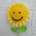 Patrón Crochet Girasol Happy — Girasol Amigurumi con Carita Feliz PDF