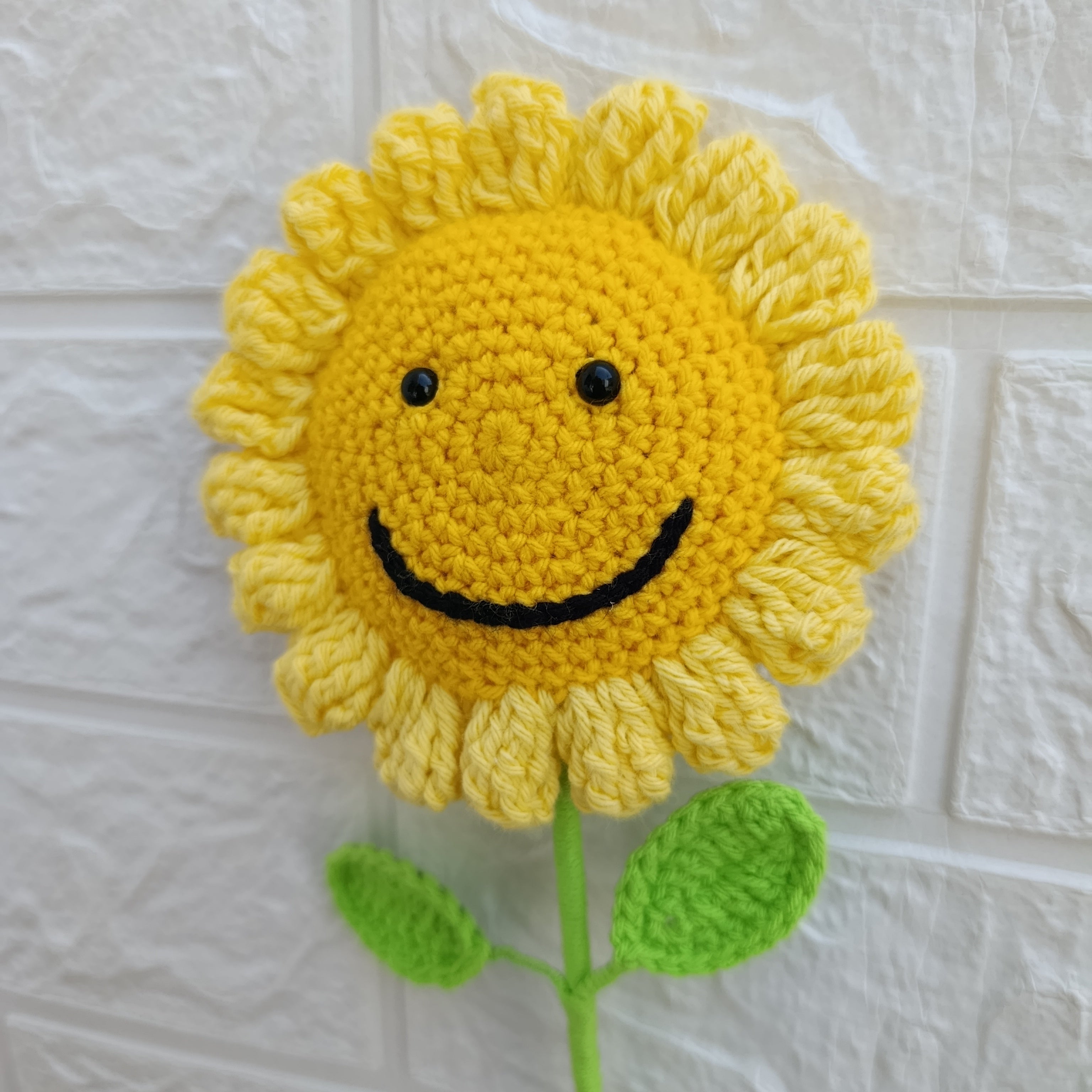 Patrón Crochet Girasol Happy — Girasol Amigurumi con Carita Feliz PDF