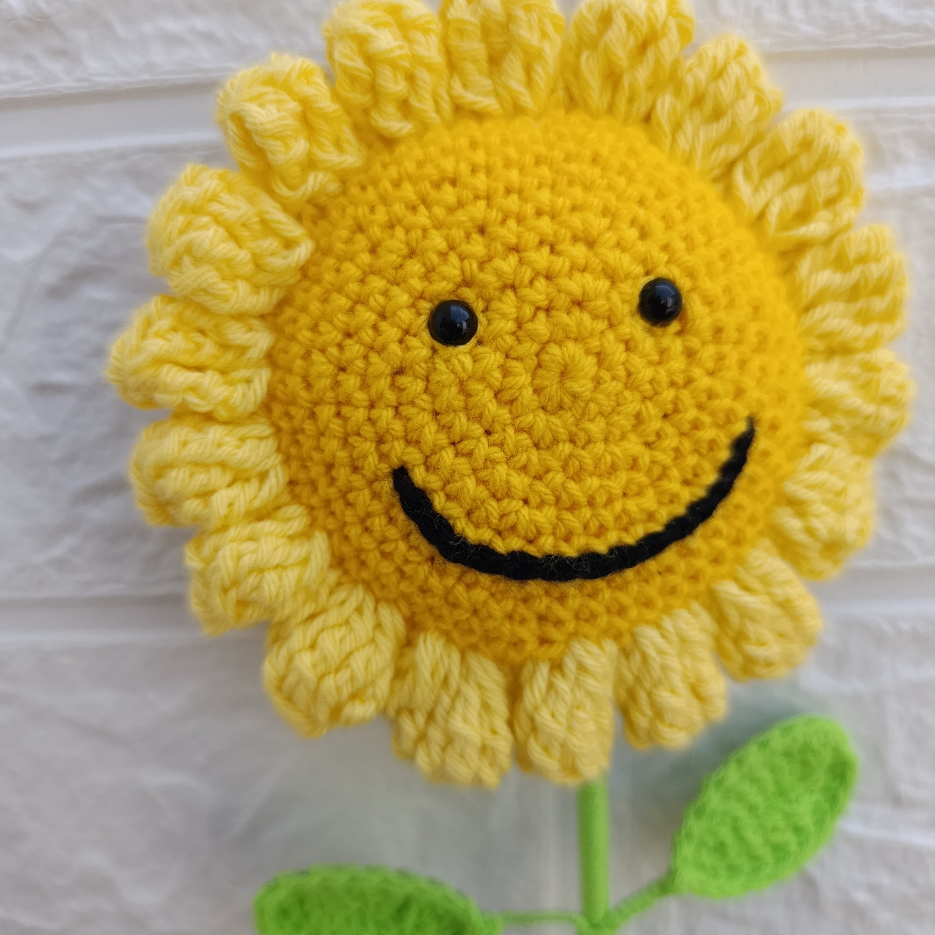 Patrón Crochet Girasol Happy — Girasol Amigurumi con Carita Feliz PDF