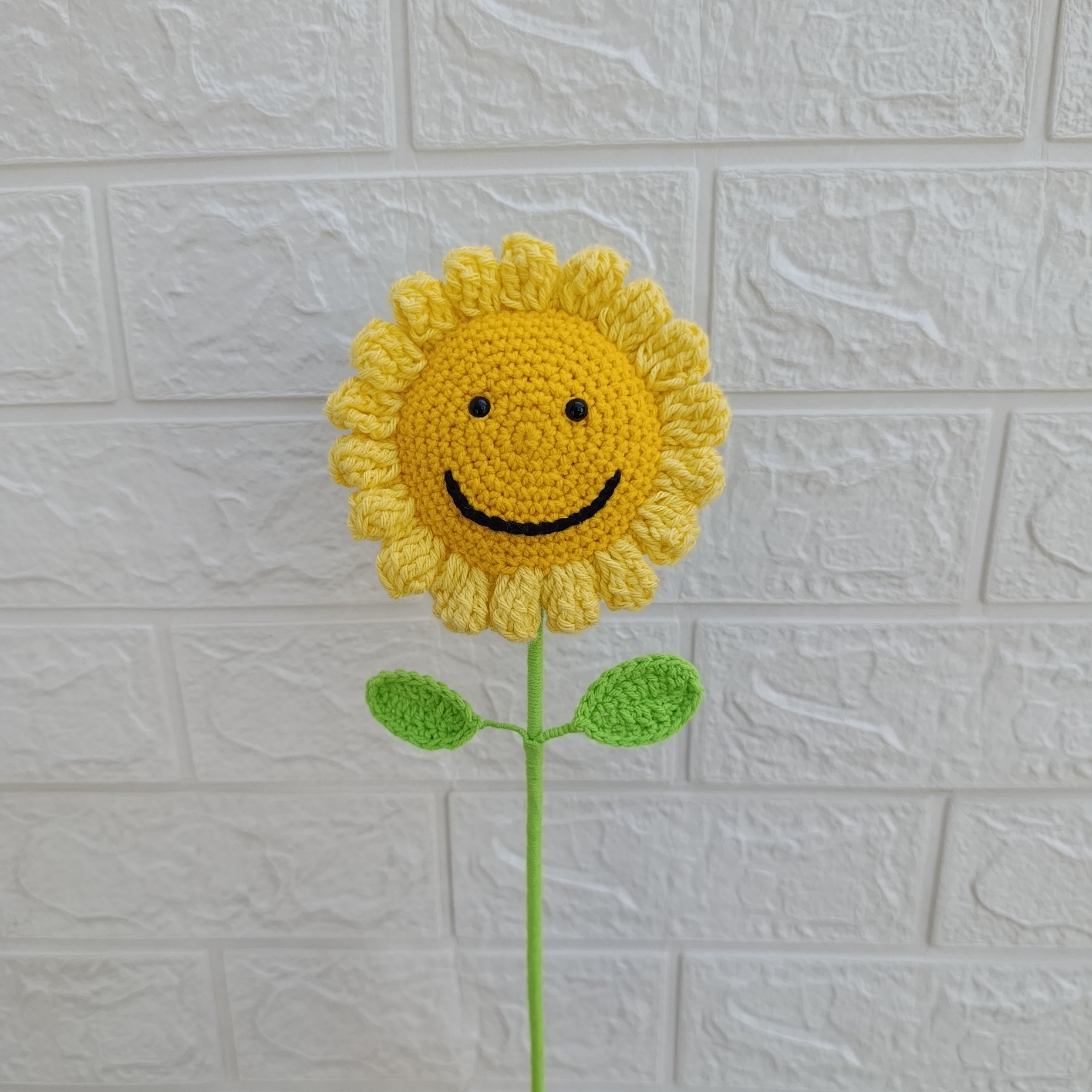 Patrón Crochet Girasol Happy — Girasol Amigurumi con Carita Feliz PDF