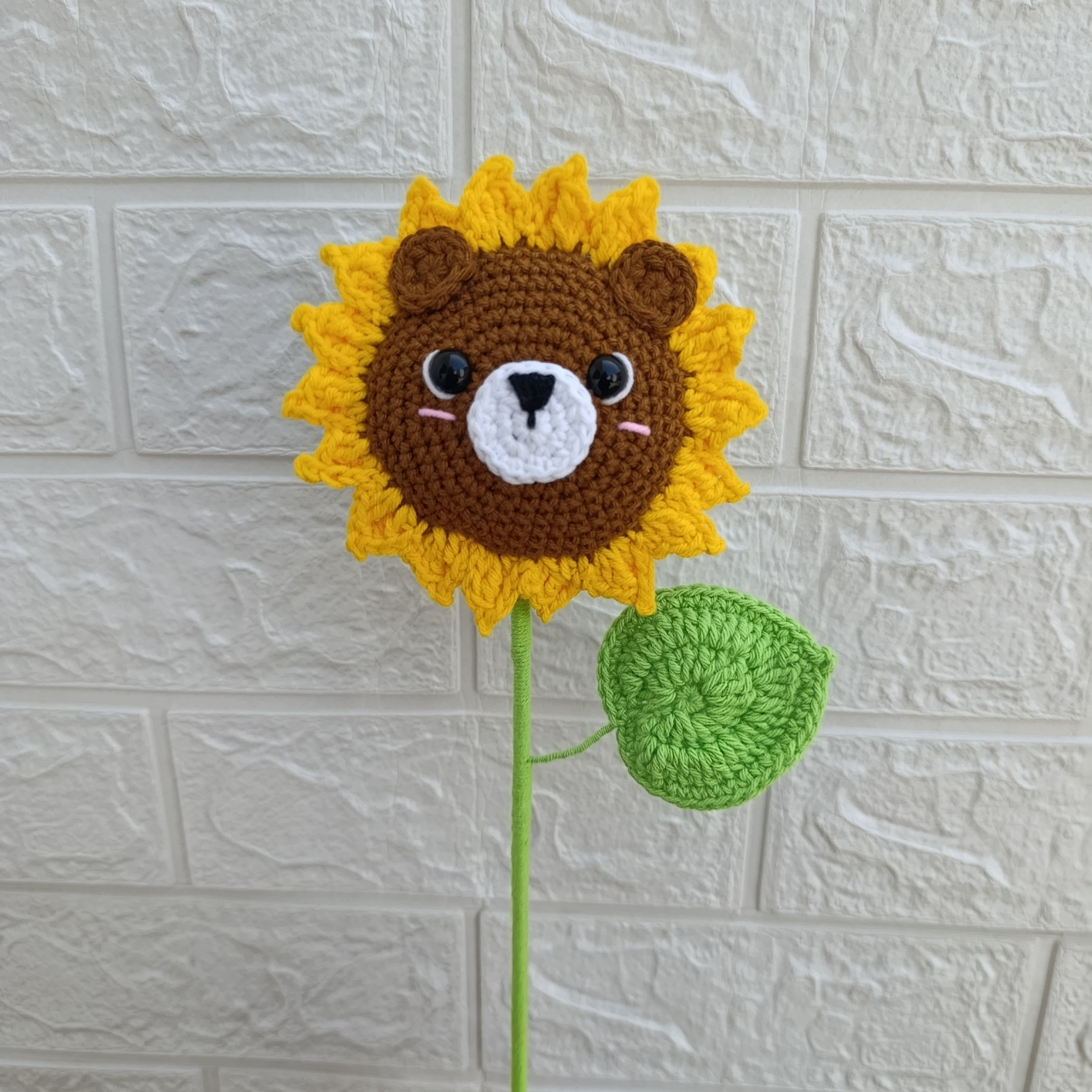 Patrón Crochet Osigirasol — Girasol Amigurumi con Carita de Osito PDF