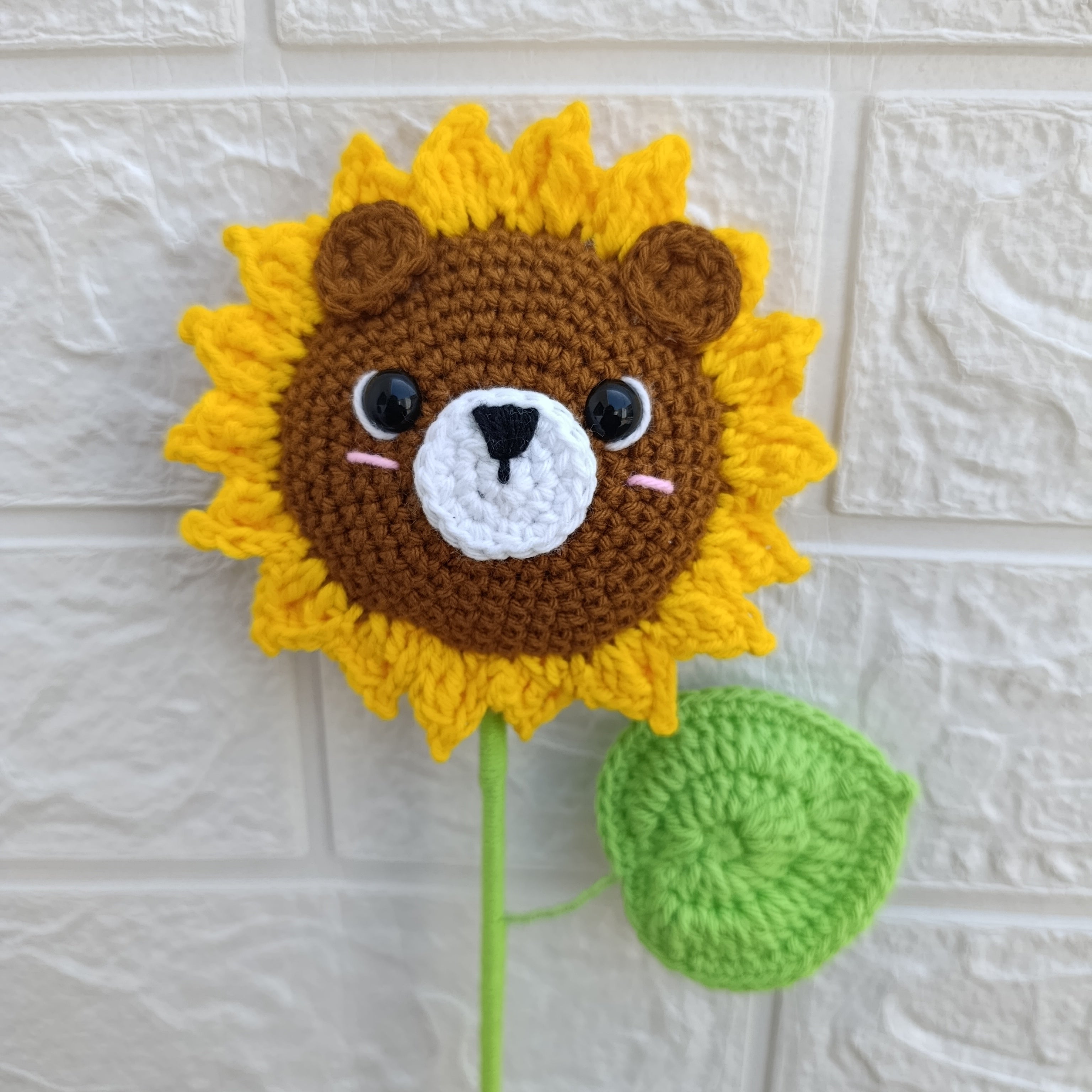Patrón Crochet Osigirasol — Girasol Amigurumi con Carita de Osito PDF
