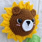 Patrón Crochet Osigirasol — Girasol Amigurumi con Carita de Osito PDF