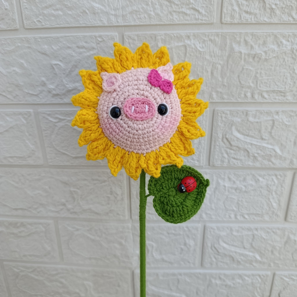 Girasol Carita de Chanchita a Crochet