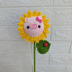 Girasol Carita de Chanchita a Crochet