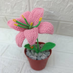 Maceta de lirio tejido crochet
