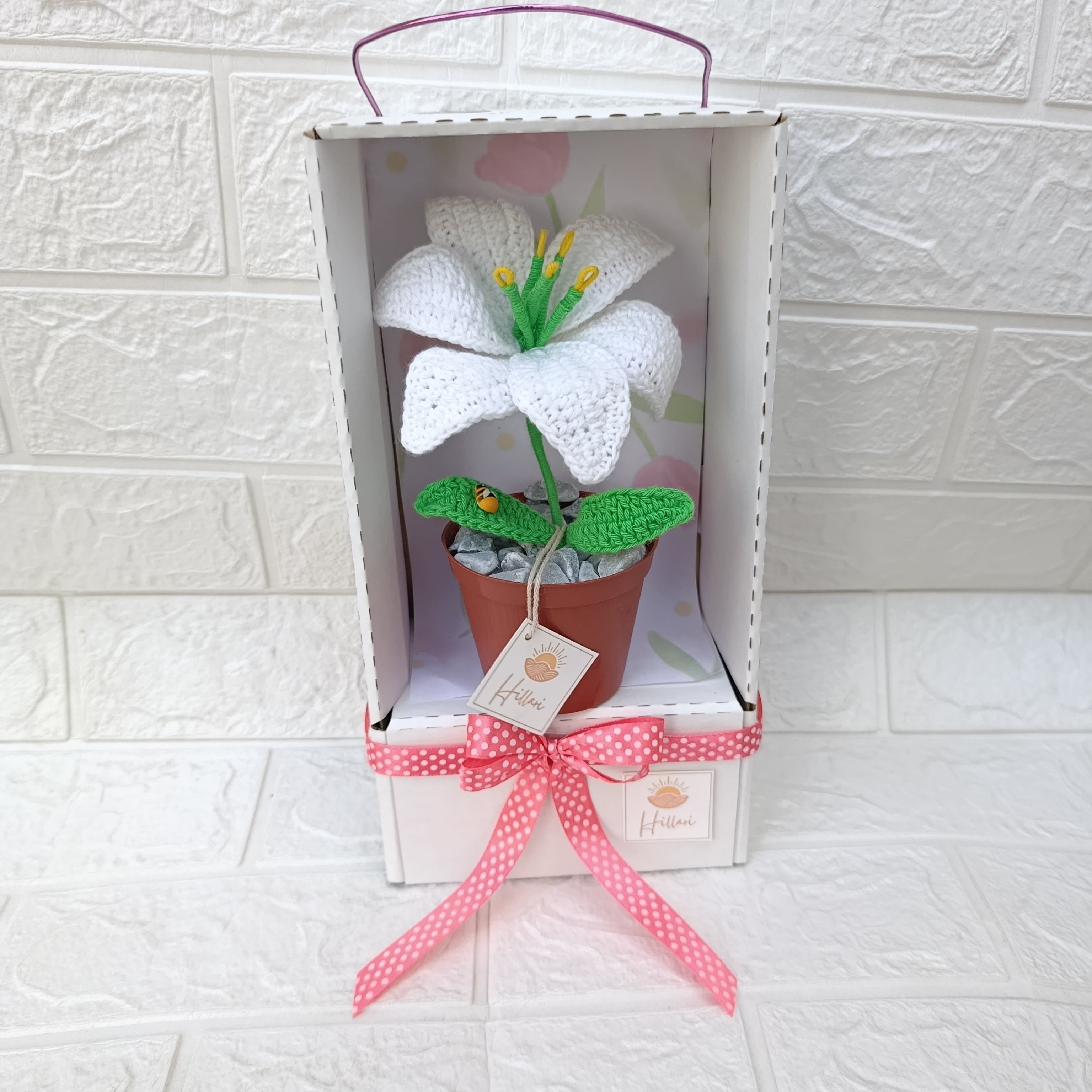 Maceta de lirio tejido crochet