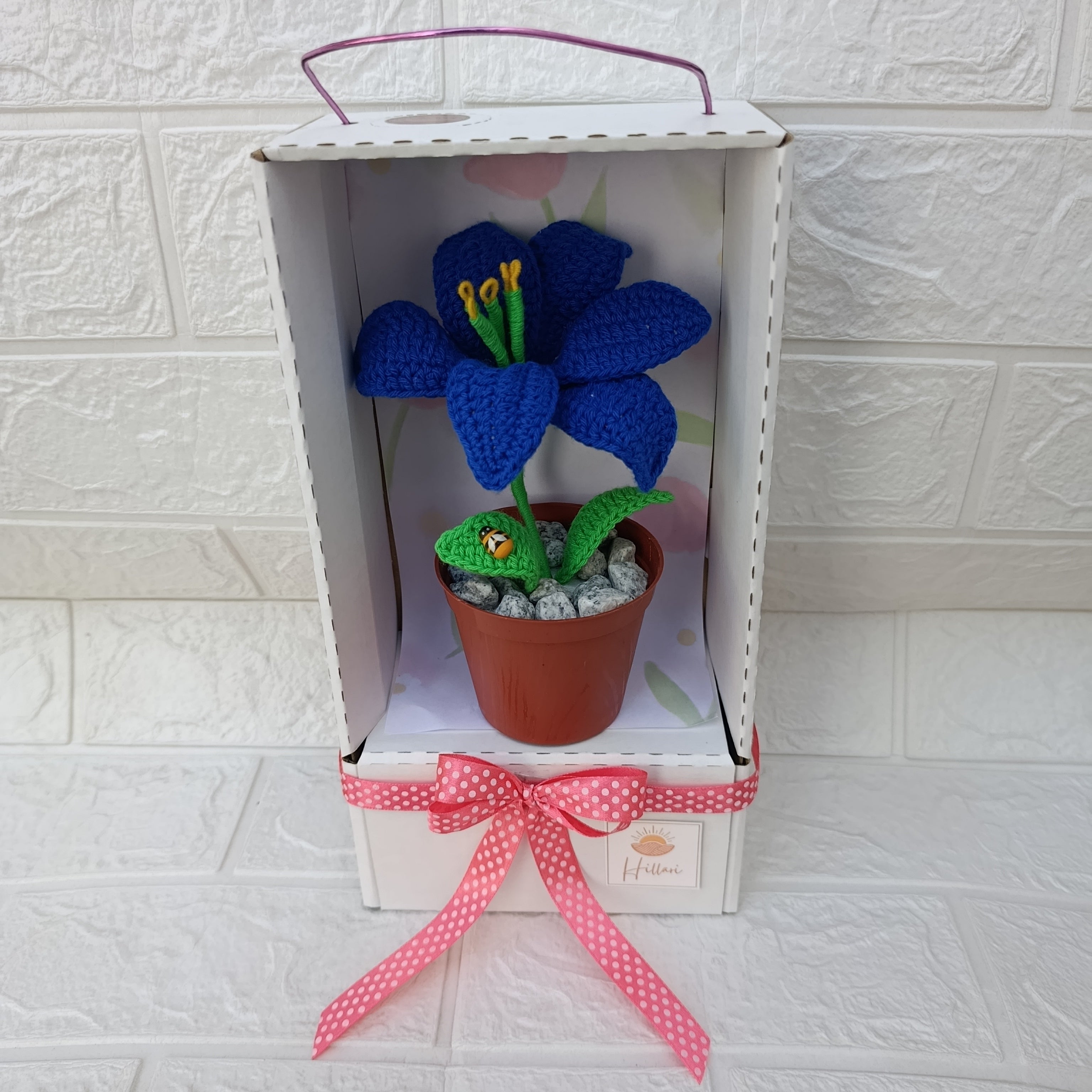 Maceta de lirio tejido crochet