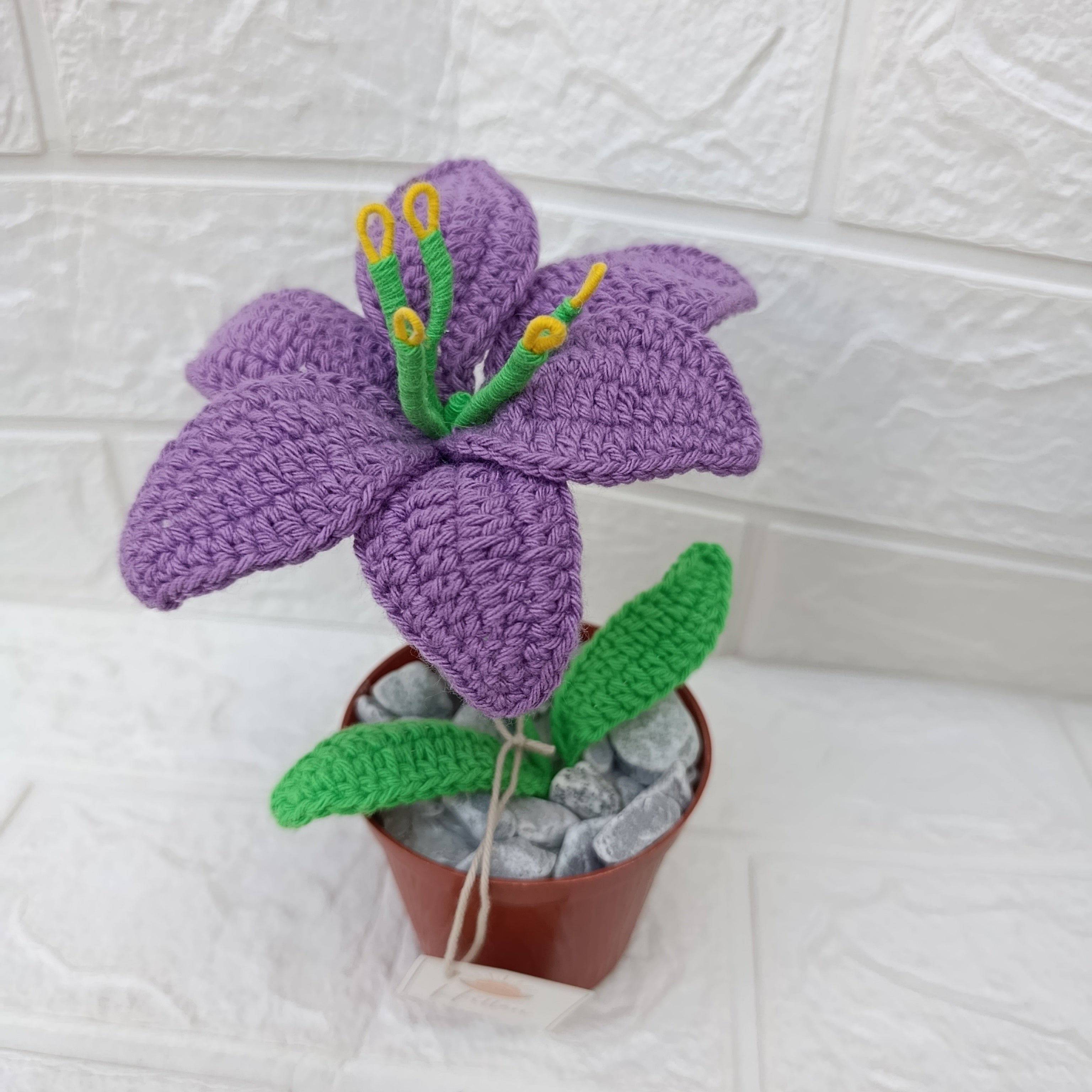 Maceta de lirio tejido crochet