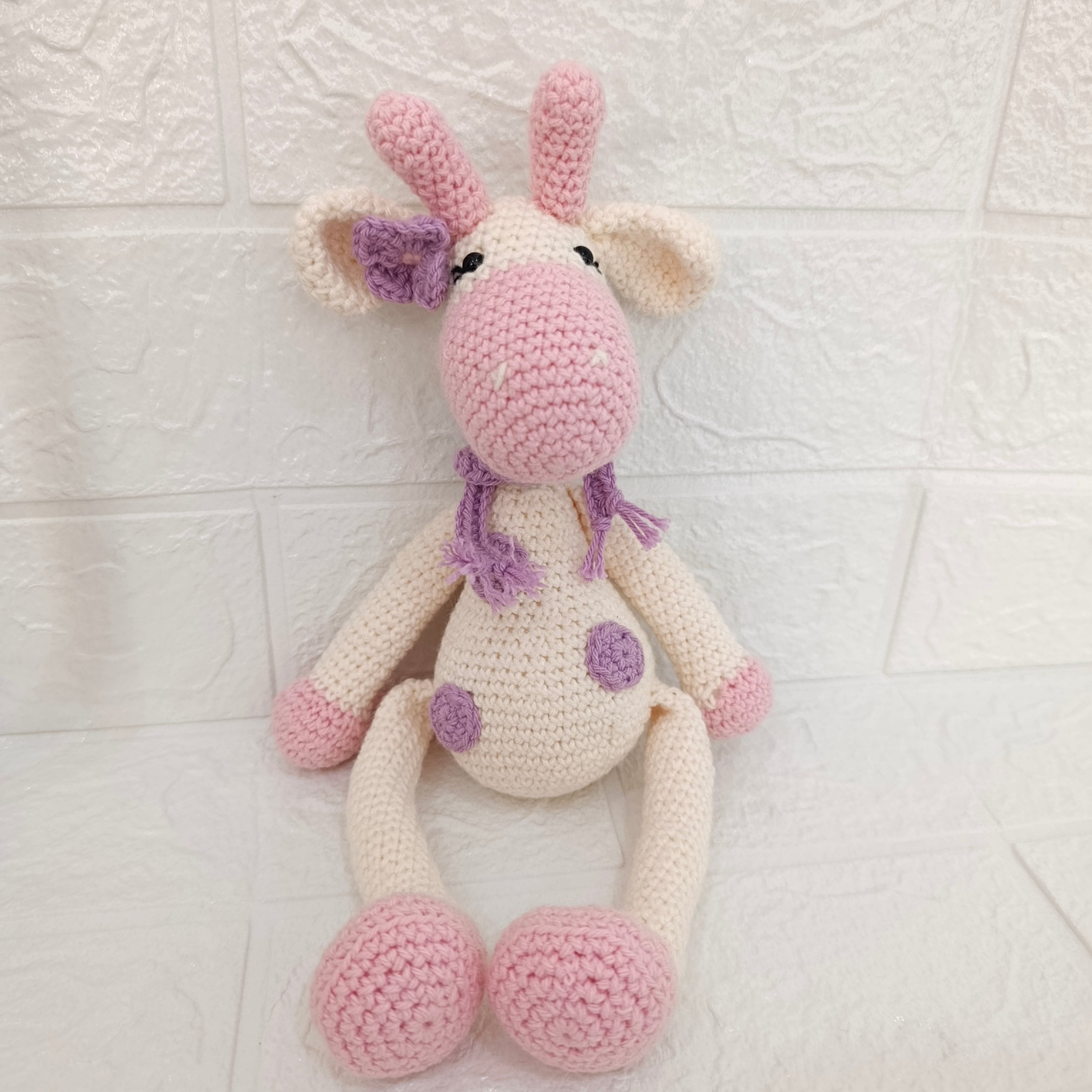 Jirafa Amigurumi Pastel en Crochet 30 cm