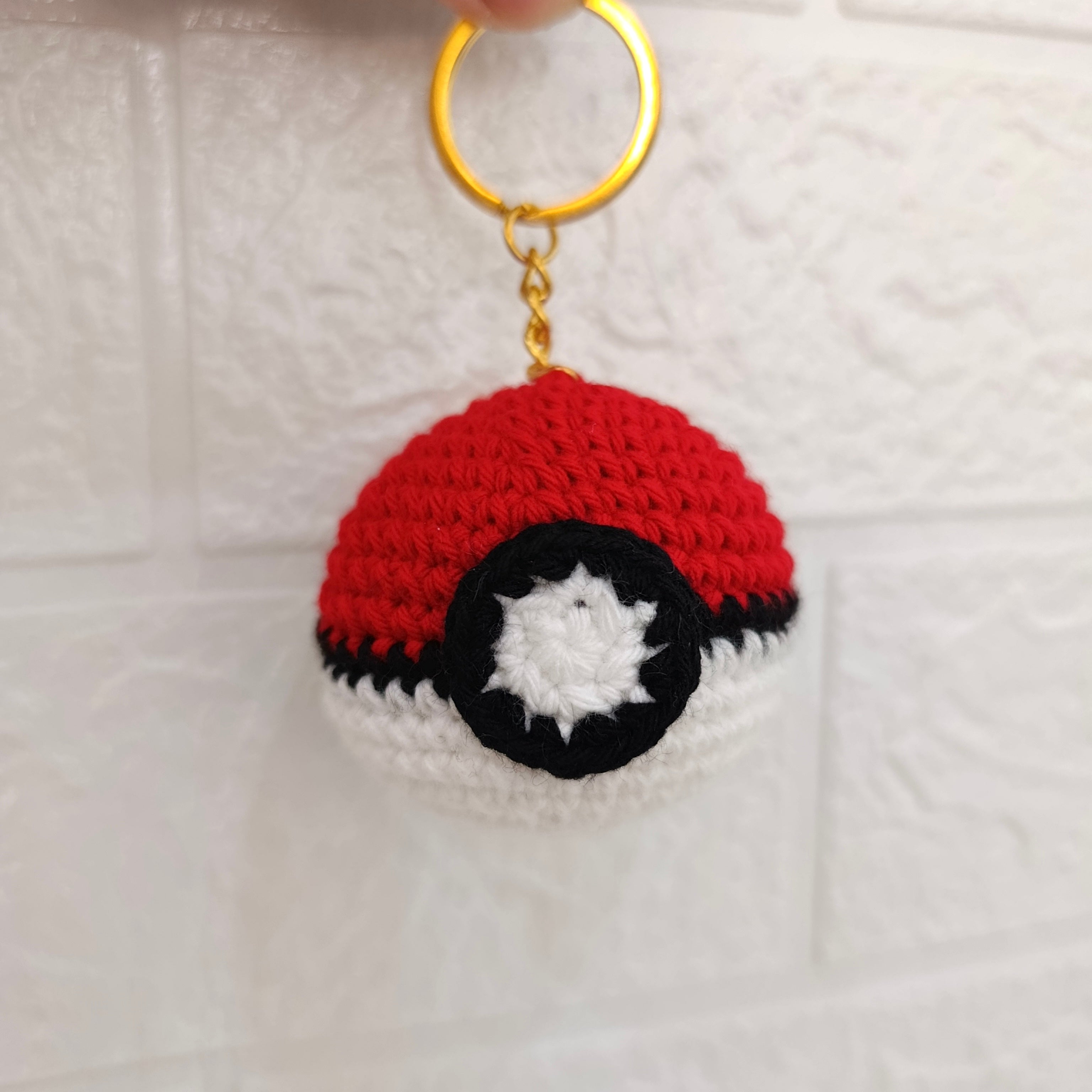 Llavero Pokebolas Tejido en Crochet