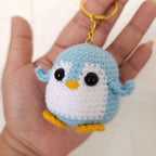 Llavero Mediano Pingüino Bebé Tejido