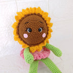 Hada Girasol Crochet 24 cm · Muñeca Artesanal Tejida a Mano