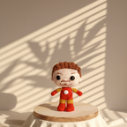 Muñeco tejido personalizado inspirado en iron man marvel