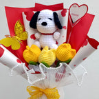 Ramo Snoopy con Tulipanes en Crochet
