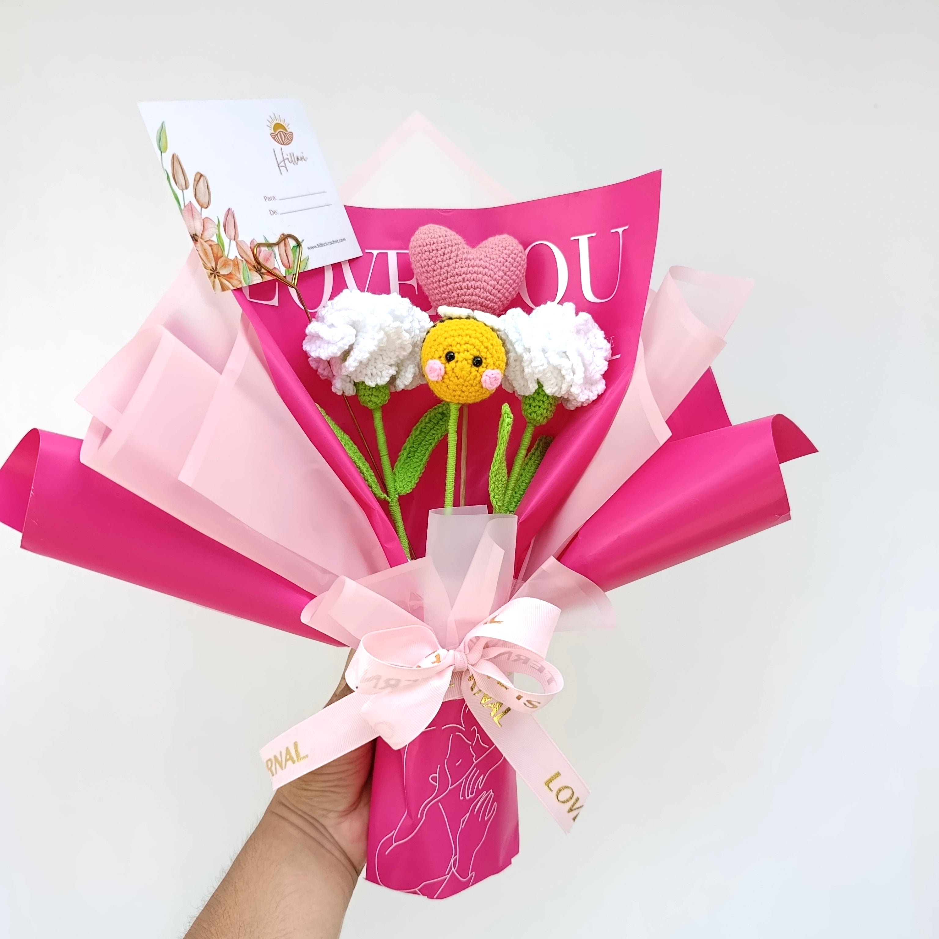 Ramo Abeja Love San Valentín en Crochet