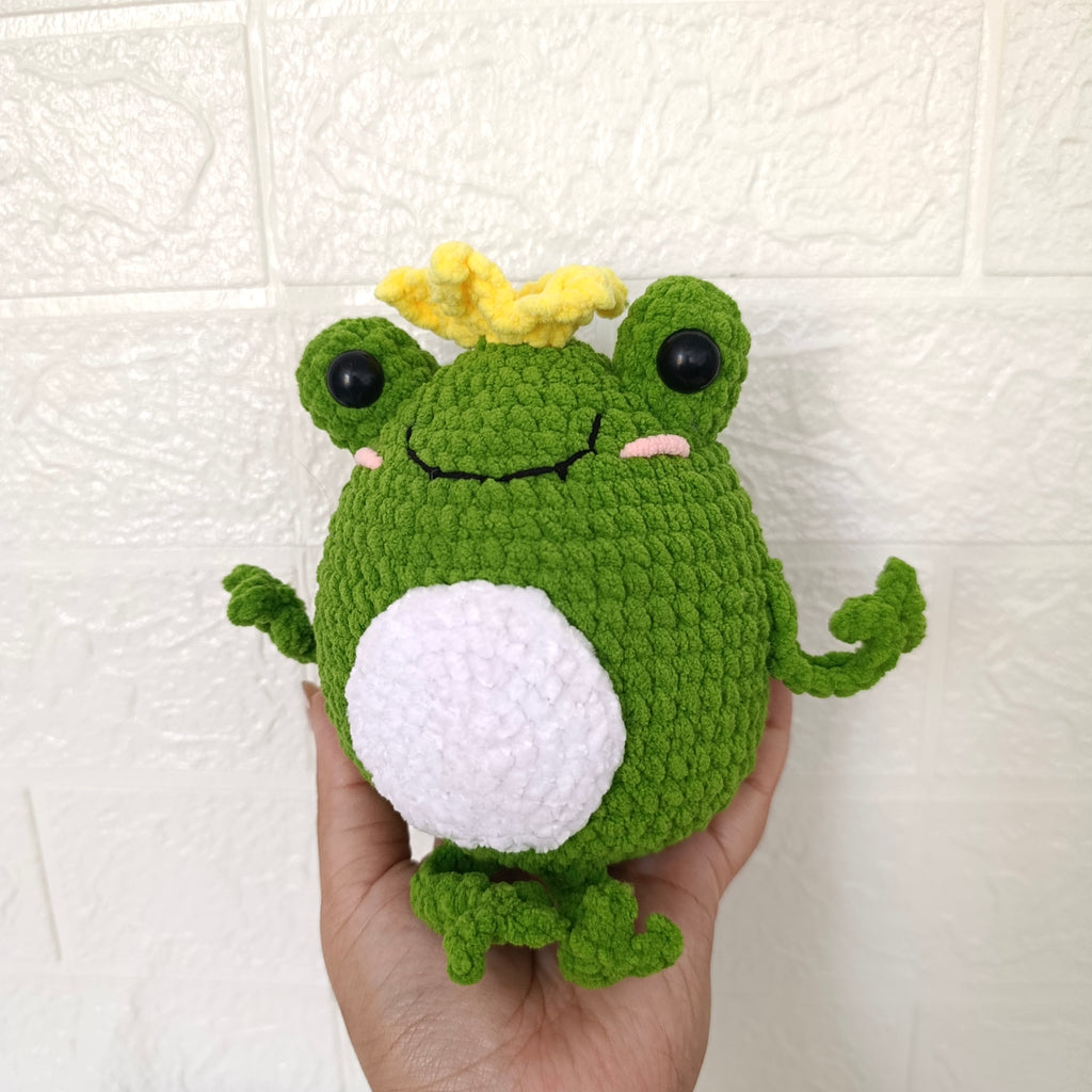 Rana Bebé Amigurumi Chenille Suave