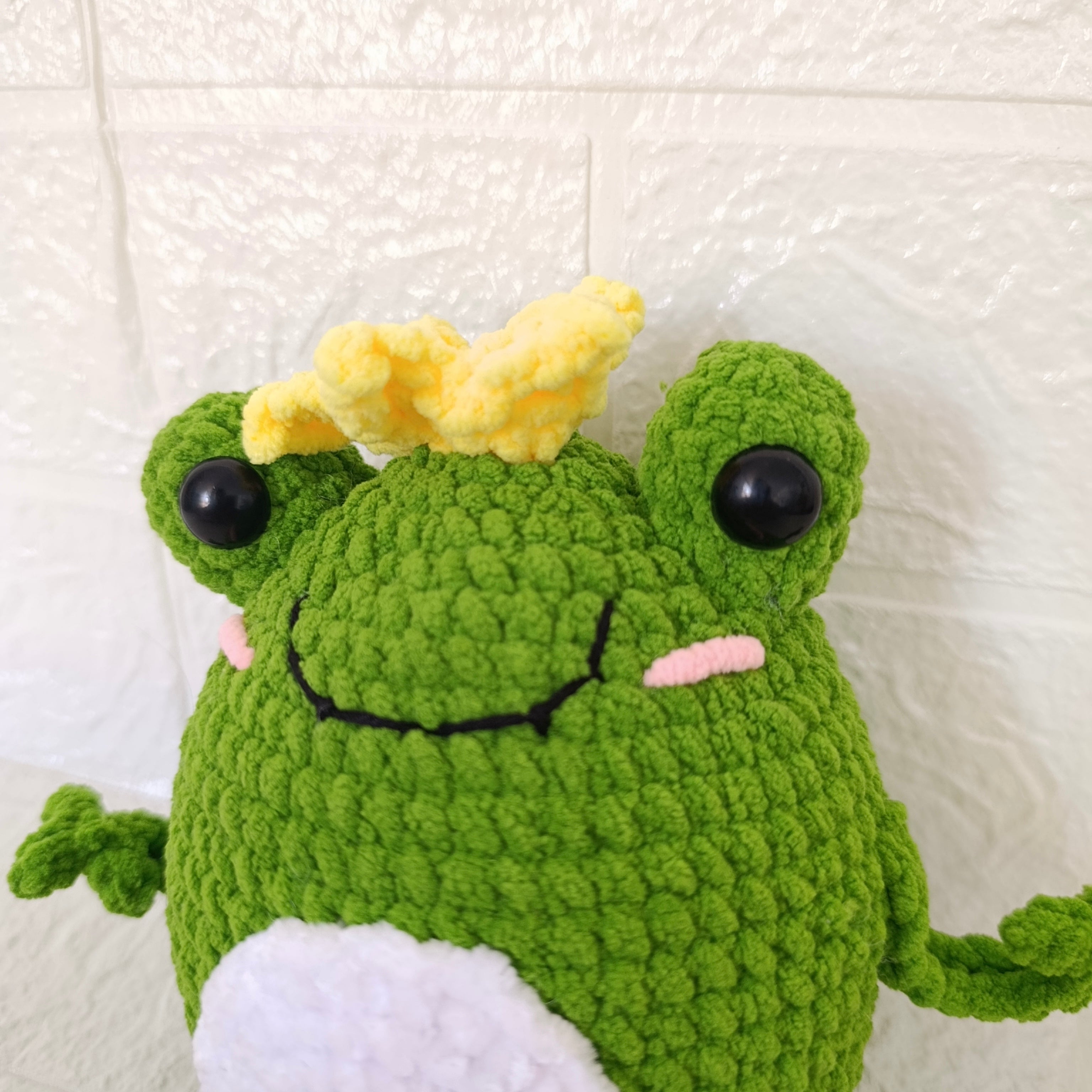 Rana Bebé Amigurumi Chenille Suave