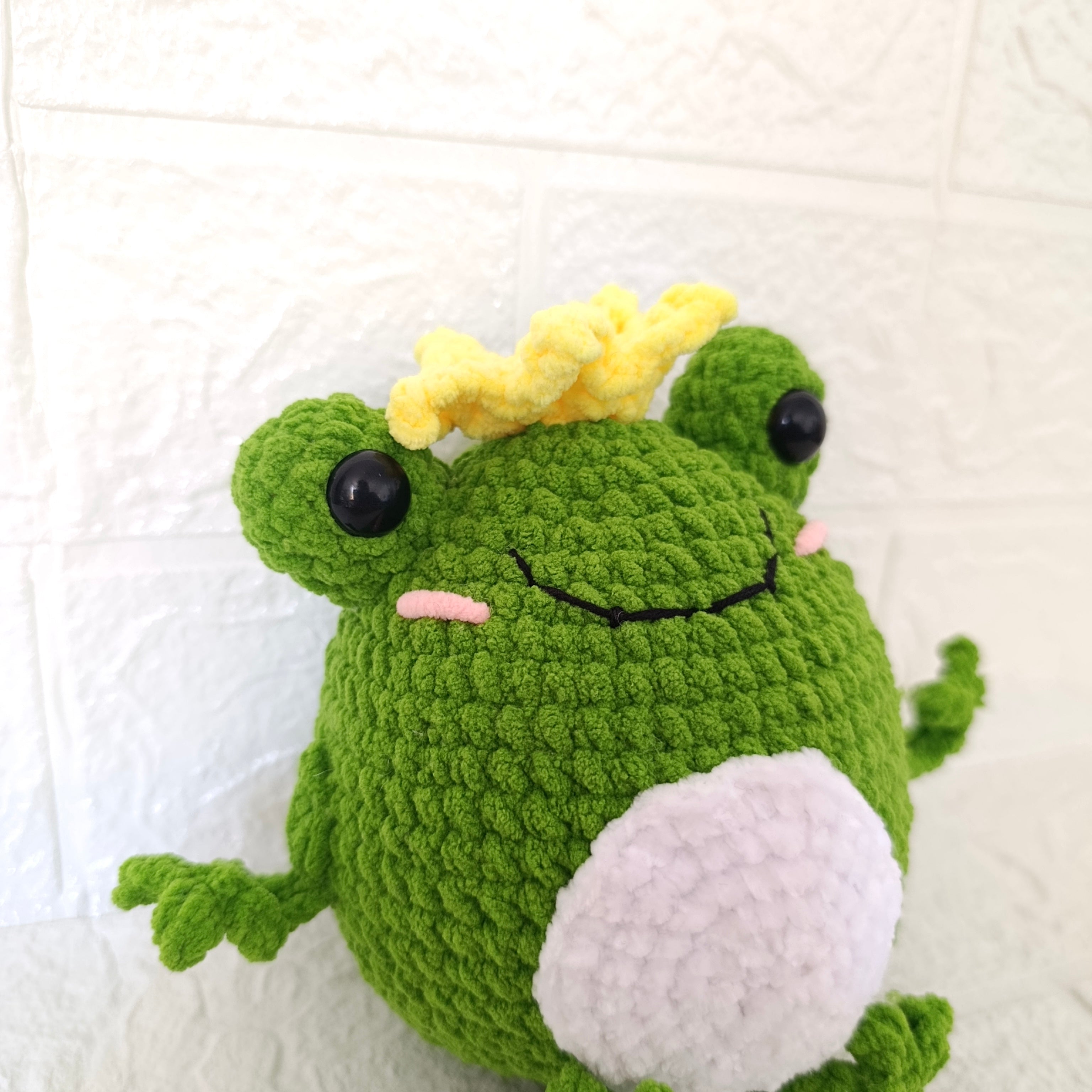 Rana Bebé Amigurumi Chenille Suave
