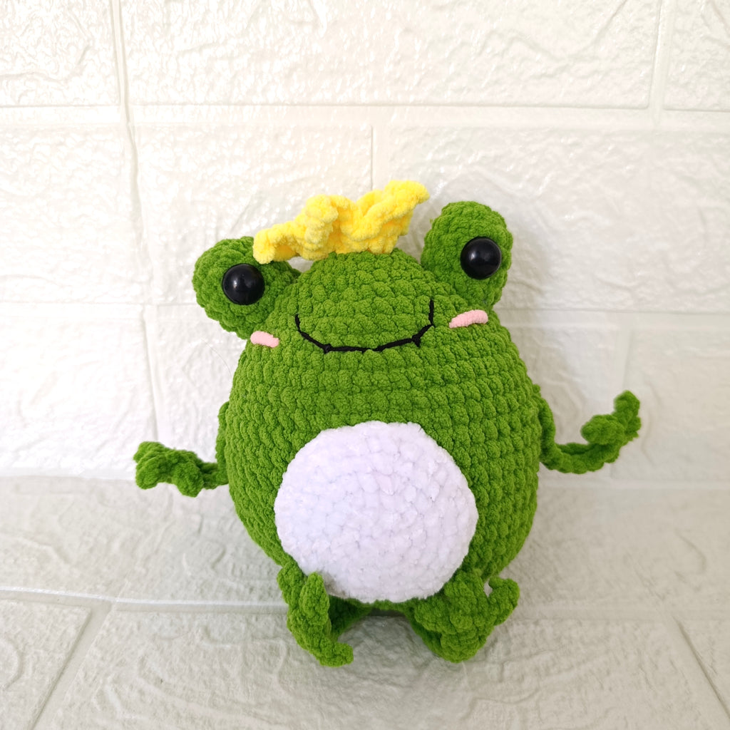 Rana Bebé Amigurumi Chenille Suave