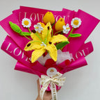 Ramo Premium de Lirio Tejido a Crochet - Ramo Gold