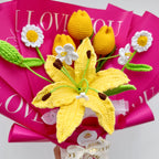 Ramo Premium de Lirio Tejido a Crochet - Ramo Gold