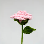 Rosa Amarilla Tejida a Crochet - Flor Eterna Individual