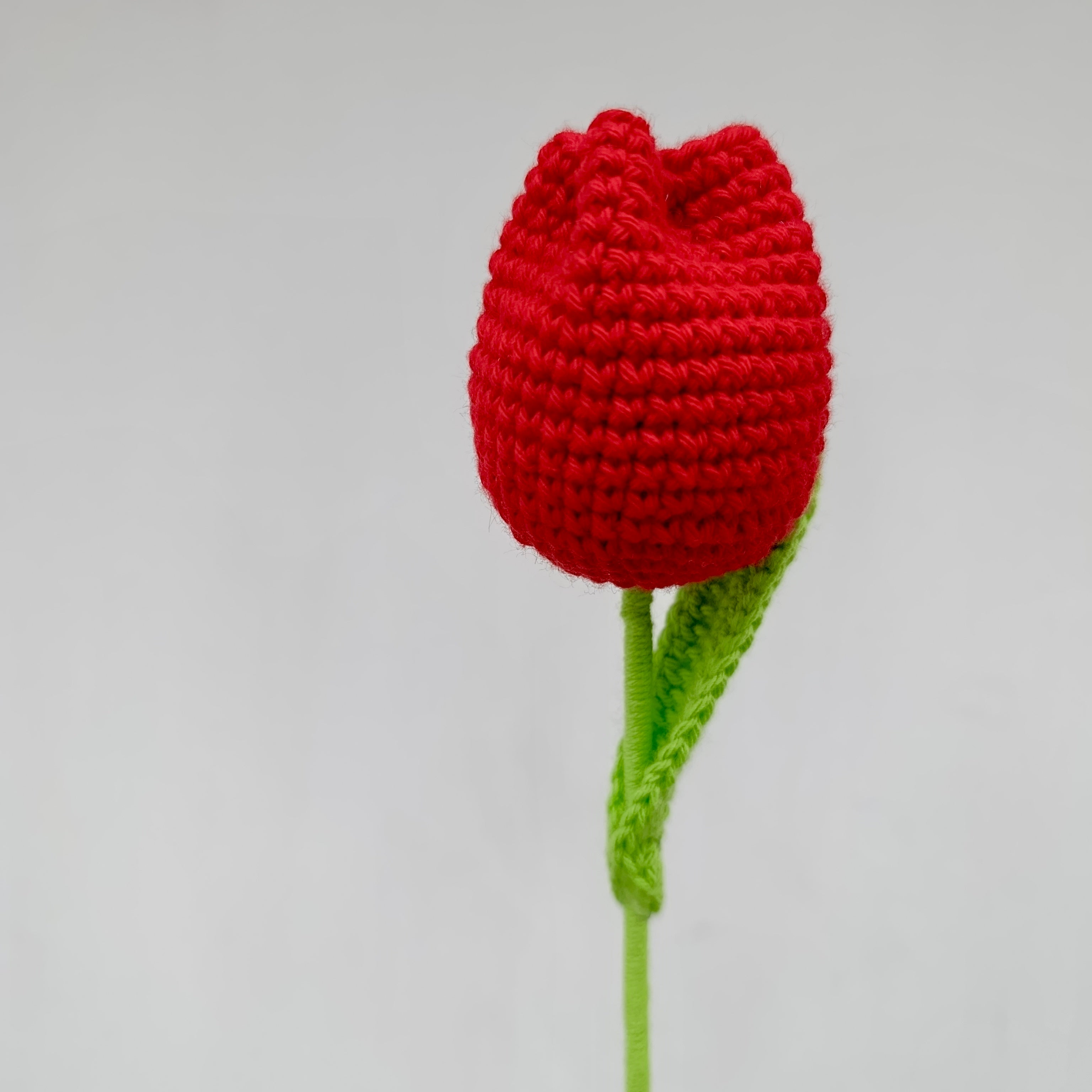 Ramo Atemporal Corazón con Tulipanes y Margarita en Crochet