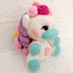 Amigurumi Unicornio en Crochet 14 cm