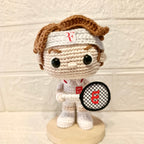 amigurumi personalizado roger federer 12cm 