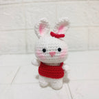Conejita con Vestido Tejida a Crochet