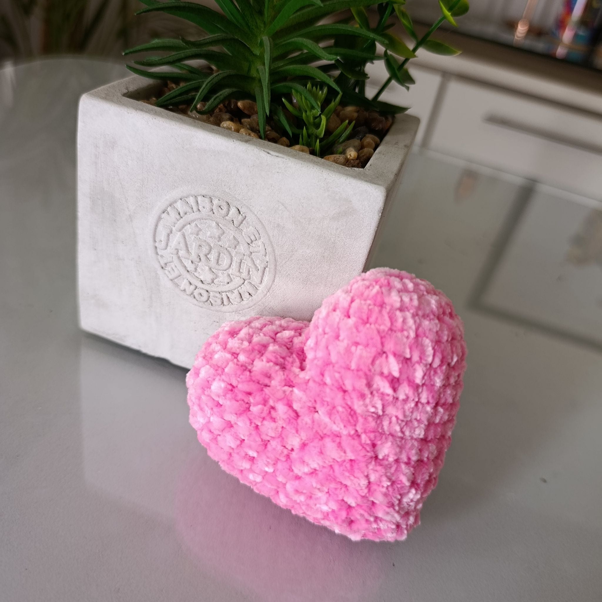 Llavero Corazón Rojo de Chenille Grande