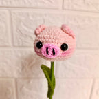 Ramo Crochet con Lirio XL, Rosas, Corazones y Amigurumi
