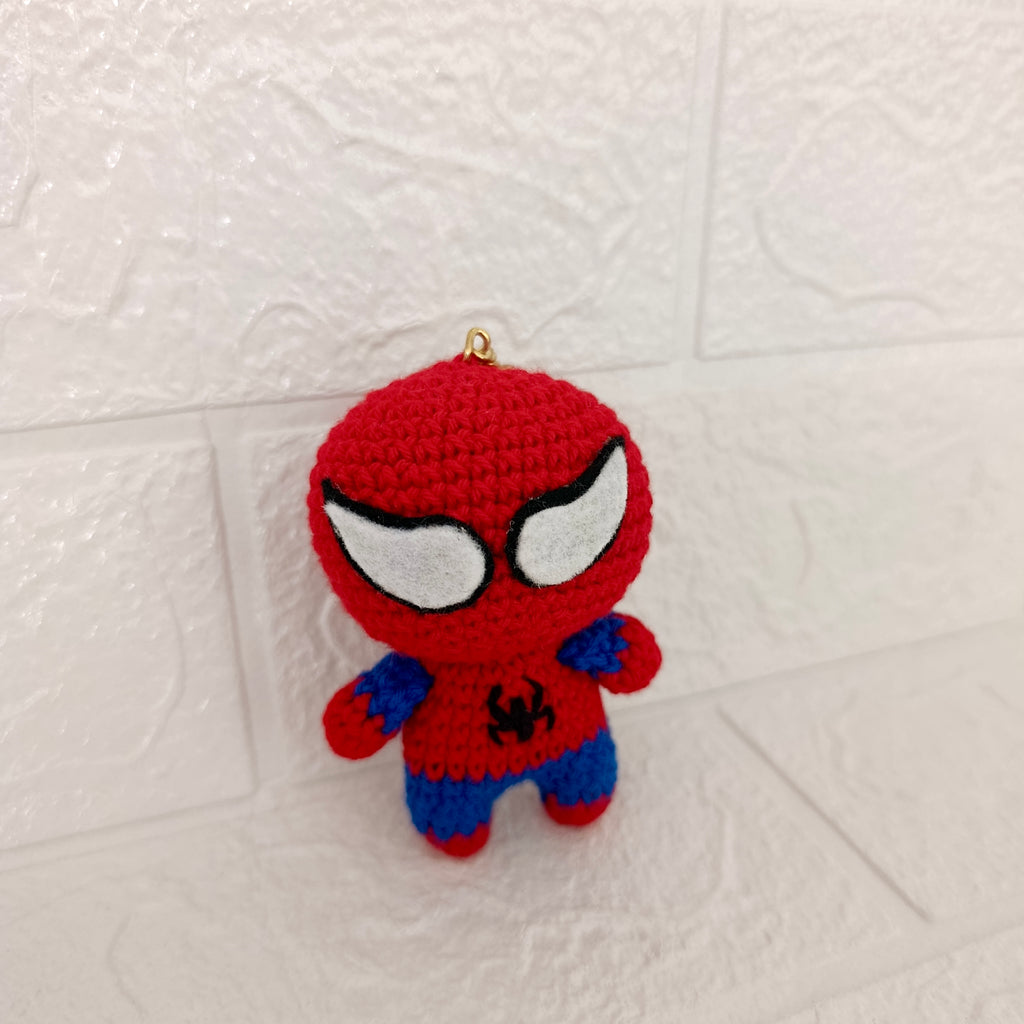 Llavero Spiderman Tejido en Crochet