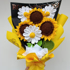 Ramo Floricienta con Girasoles y Margaritas en Crochet