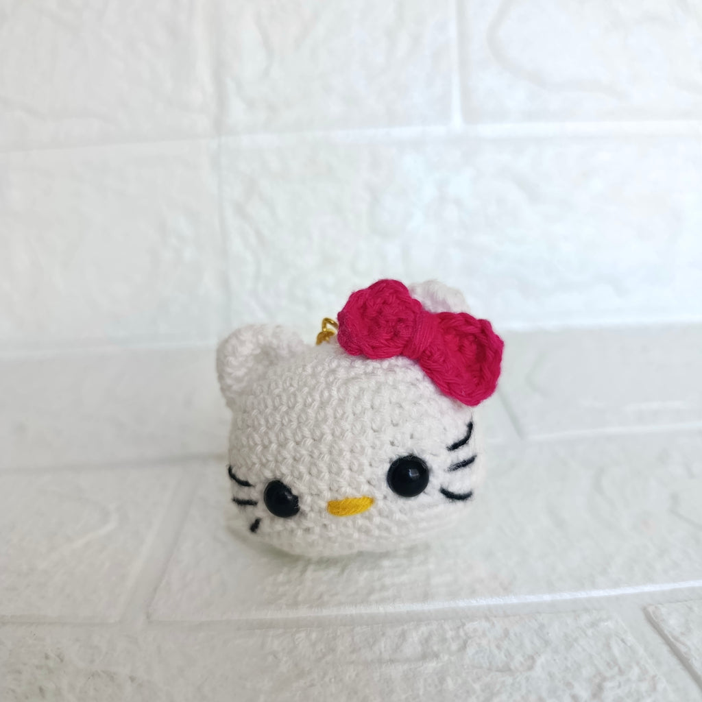 Llavero Hello Kitty Fucsia en Crochet
