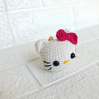 Llavero Hello Kitty Fucsia en Crochet