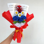 Ramo Spiderman Crochet con Rosas y Margarita