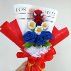Ramo Spiderman Crochet con Rosas y Margarita