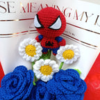 Ramo Spiderman Crochet con Rosas y Margarita