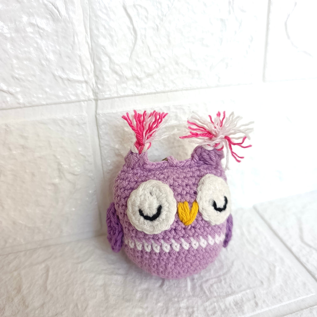Llavero Buhos en Crochet – 9 cm