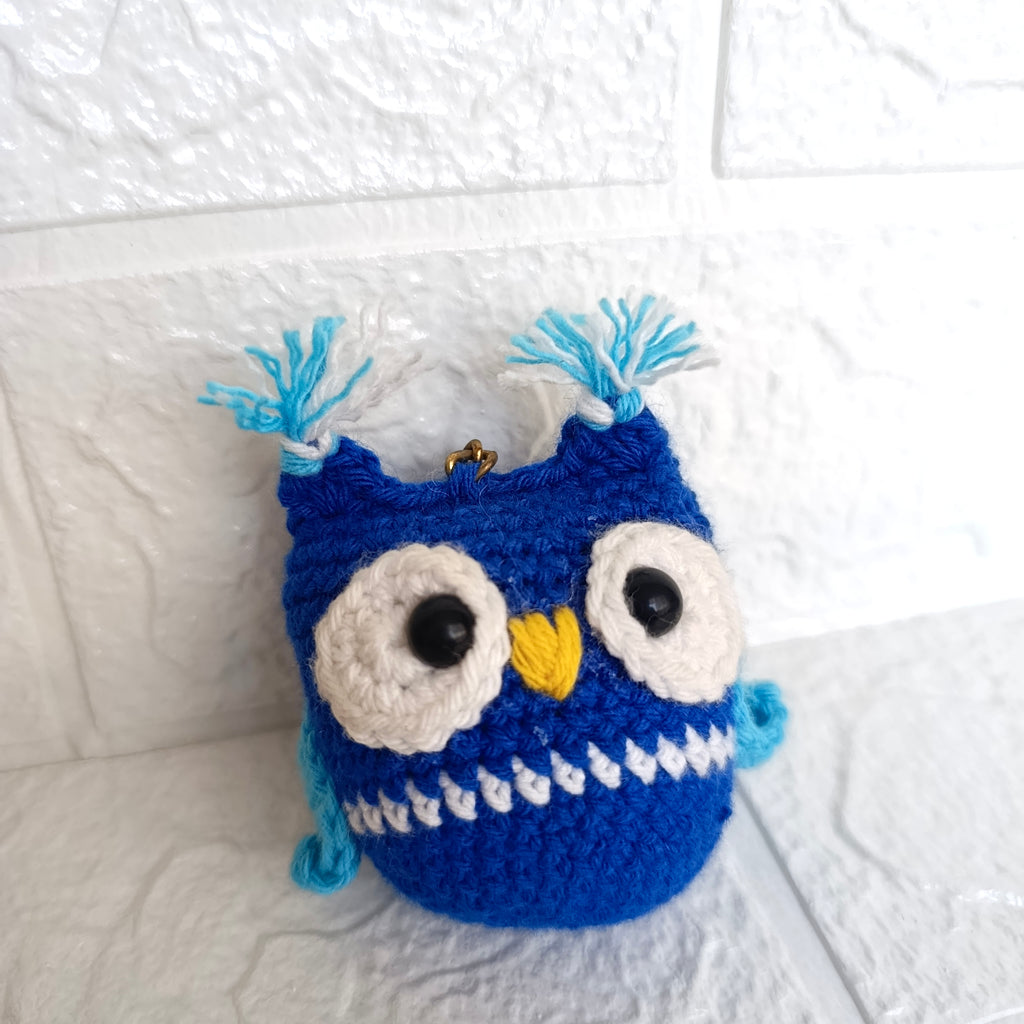 Llavero Buhos en Crochet – 9 cm
